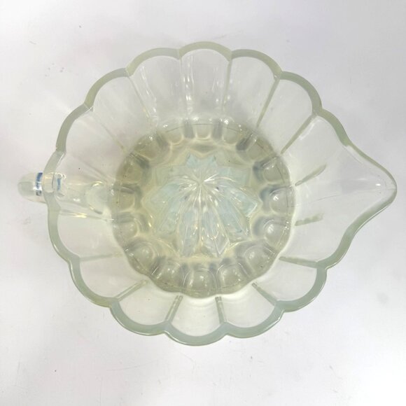 Fry Glass Opalescent Clear Citrus Reamer Ruffled Edge Juice Extractor Handle Spo - Picture 4 of 5